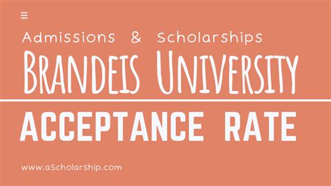 Brandeis university acceptance rate 2023. Things To Know About Brandeis university acceptance rate 2023. 